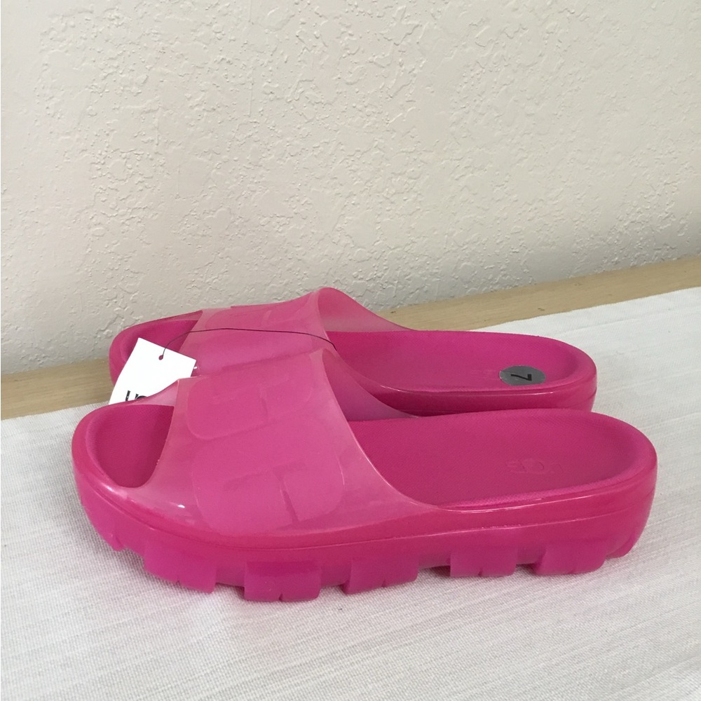 UGG Pink Chunky Slide Sandals size 7 - Picture 4 of 6